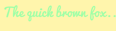 Image with Font Color A0FFA7 and Background Color FFF5AC